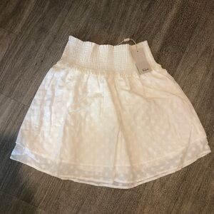 New Rails Addison White Embroidered Daises Smocked Tiered Miniskirt – Size S